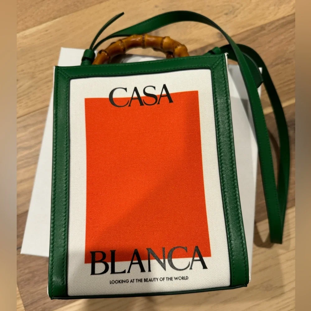EEUC Casablanca bamboo handle mini tote - Picture 1 of 6